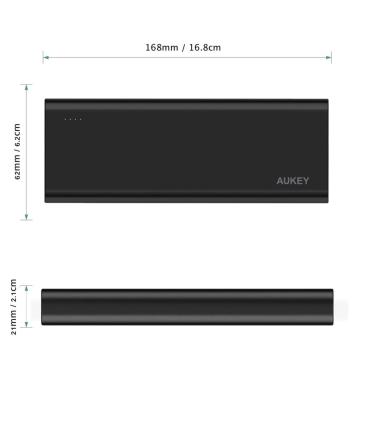 پاوربانک آکی مدل Aukey PB-AT20 با ظرفیت 20100 میلی آمپر