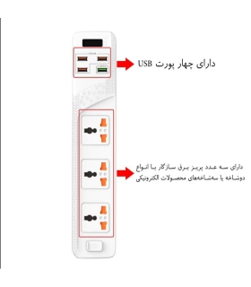 چند راهی برق کلومن پلاس مدل KS-1+