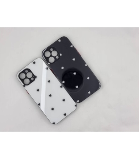 قاب پشت گلس محافظ لنز دار Glass Case Iphone12