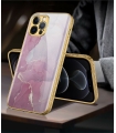 کاور اورجینال لاکچری طرح مرمر صورتی GKK PLATING ایفون Iphone 12Pro Max