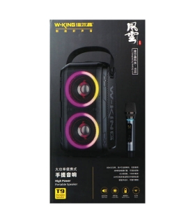 اسپیکر بلوتوثی رم و فلش خور W-KING T9 80W میکروفن و ریموت کنترل