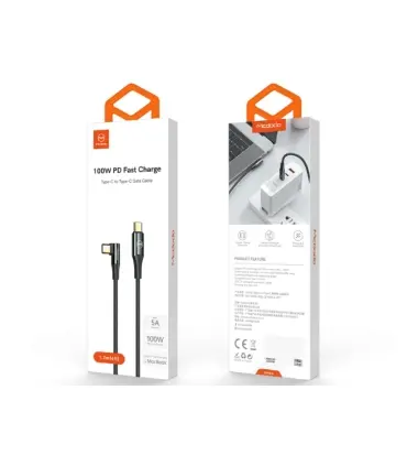 کابل سوپر شارژ دو سر تایپ سی مک دودو مدل CA-8320 به طول 1.2 متر