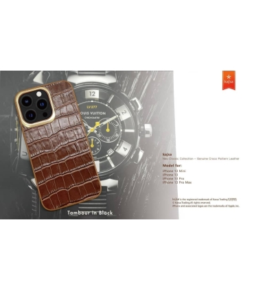 قاب چرمی Case Kajsa Croco Pattern Back Iphone 13pro