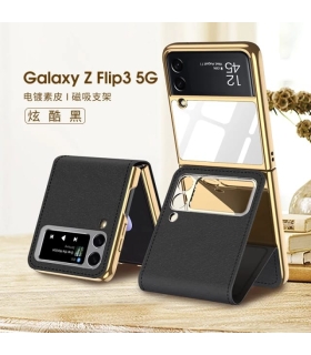 کاور چرم 360 درجه اورجینال لاکچری GKK سامسونگ Galaxy Z FLIP 3