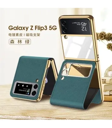 کاور چرم 360 درجه اورجینال لاکچری GKK سامسونگ Galaxy Z FLIP 3