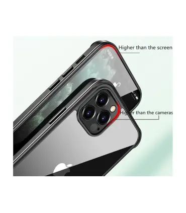 قاب شفاف بامپر فلزی آیفون 13 پرو سولادا Sulada iPhone 13 Pro Nano Glass Metal Bumper Case