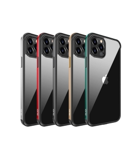 قاب شفاف بامپر فلزی آیفون 13 پرو  سولادا Sulada iPhone 13 Pro Nano Glass Metal Bumper Case