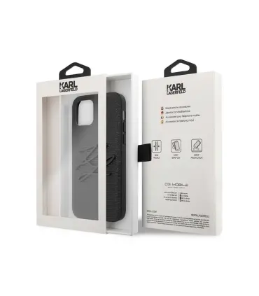قاب چرمی آیفون 12 مینی کارل برجسته CG Mobile iphone 12 mini Karl Lagerfeld