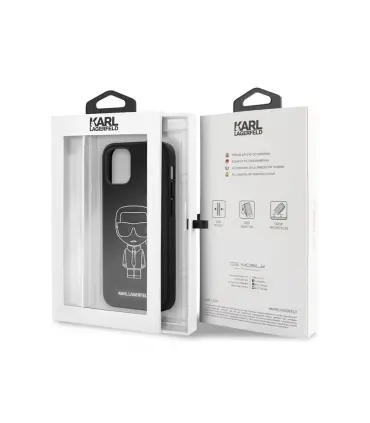 قاب چرمی آیفون 12 مینی کارل برجسته CG Mobile iphone 12 mini Karl Lagerfeld Leather Case