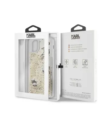 قاب آکواریومی آیفون 12 و 12 پرو کارل و گربه متحرک CG Mobile iphone 12/12 Pro Karl Lagerfeld Aquarium Case