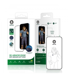 گلس محافظ شفاف iPhone 13 Pro Max مدل Green 3D ARMOR EDGE Glass