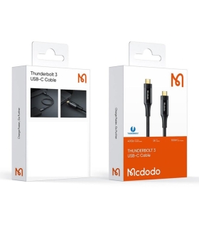 کابل فست شارژ تایپ سی مک دودو Mcdodo THUNDERBOLT 3 USB-C data cable 100W PD 0.8m CA-8760