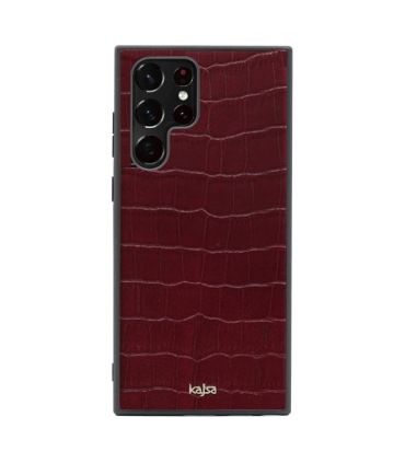 قاب چرمی  Case Kajsa Croco Pattern Samsung S22 Ultra