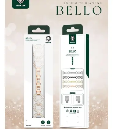 بند اپل واچ الماسی گرین مدل exquisite diamond bello green 42/44/45 MM