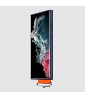 کاور سلیکونی اورجینال با بند سامسونگ Galaxy S22 Ultra Silicone Cover with Strap