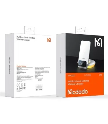 استند شارژر وایرلس و چراغ خواب برند مک دودو MCDODO CH-1610 Multifunction Wireless Charger 4 in 1