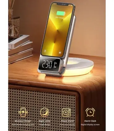 استند شارژر وایرلس و چراغ خواب برند مک دودو MCDODO CH-1610 Multifunction Wireless Charger 4 in 1