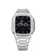 بند و کاور لاکچری فلزی نگین دار اپل واچ Case apple watch 45/44mm Luxury