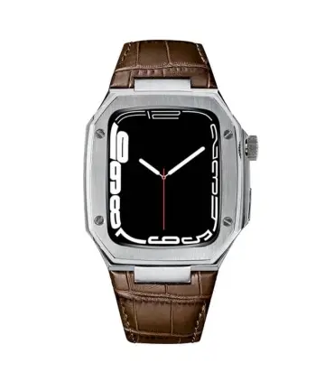 بند و کاور لاکچری چرمی اپل واچ Case apple watch 45/44mm Luxury