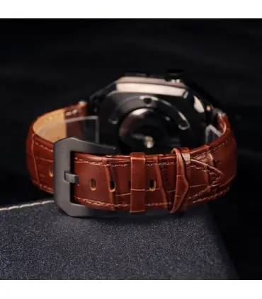 بند و کاور لاکچری چرمی اپل واچ Case apple watch 45/44mm Luxury