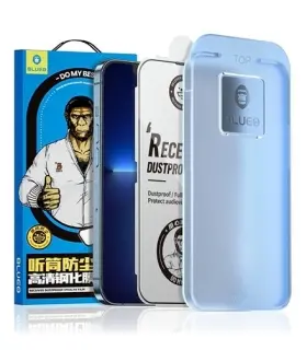 گلس قالب دار Blueo Receiver Dustproof HD Tempered Glass for iPhone 13 Pro Max