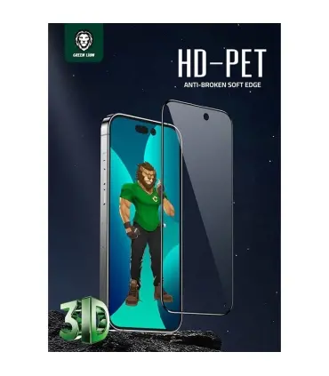 گلس لبه نرم iPhone 14 Pro Max گرین لاین Green Lion HD-PET Anti-Broken Soft edge Glass