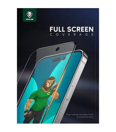 گلس لبه نرم iPhone 14 Pro Max گرین لاین Green Lion HD-PET Anti-Broken Soft edge Glass