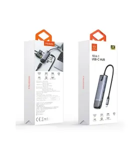 هاب چندکاره 10 پورت مک دودو مدل MCDODO HU-7420 پورت ورودی تایپ سی