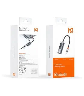 هاب چندکاره 2 پورت مک دودو مدل MCDODO HU-0680 پورت ورودی تایپ سی