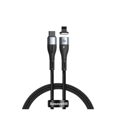 کابل مگنتی تایپ سی به لایتنینگ بیسوس Baseus Zinc Magnetic Type-C to iP PD 20W Cable 1m