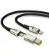کابل دو سر تایپ سی به دی سی بیسوس Baseus Flash one for two Fast Charge Cable 100W 2m