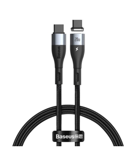 کابل مگنتی تایپ سی به تایپ سی بیسوس Baseus Zinc Magnetic CATXC-Q01 طول 1.5 متر توان 100 وات