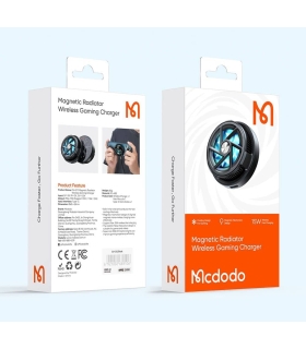 شارژر وایرلس مگنتی و فن خنک کننده مک دودو Mcdodo CH-2120 توان 15 وات