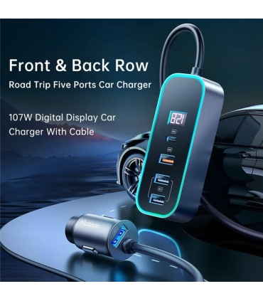 شارژر فندکی 5 پورت سوپر فست شارژ 107 وات مک دودو مدل MCDODO CC-1900
