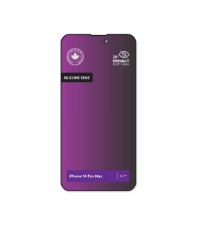 گلس صفحه پرای وی سی ایفون Glass Levelo Privacy Black-Edition Silicone Edge iPhone 14 Pro Max
