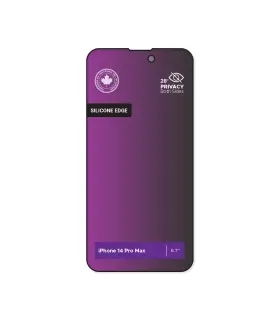 گلس صفحه پرای وی سی ایفون Glass Levelo Privacy Black-Edition Silicone Edge iPhone 14 Pro