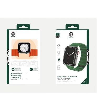 بند اپل واچ گرین لاین مدل Green lion Silicon Magnets Reversible 49mm