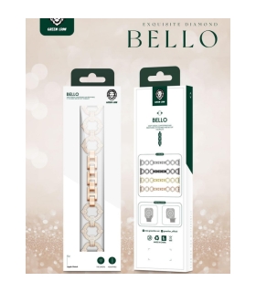 بند اپل واچ الماسی گرین مدل exquisite diamond bello green 49 MM