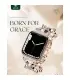 بند اپل واچ الماسی گرین مدل exquisite diamond bello green 49 MM