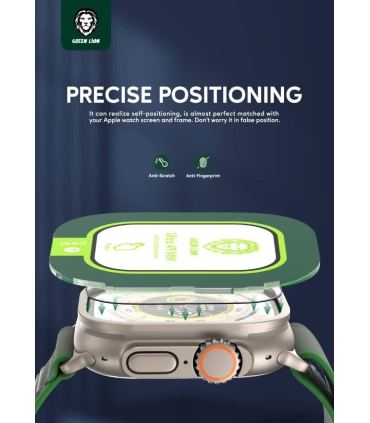گلس کاور اپل واچ اولترا گرین لاین مدل Green lion Ultra Protector Apple Watch ultra
