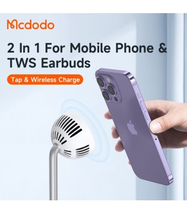 هولدر شارژر وایرلس و فن خنک کننده 15 واتی مک دودو مدل MCDODO CH-215 به همراه کابل شارژ
