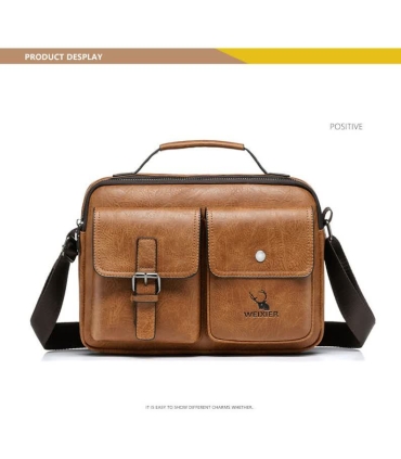 کیف چرمی رودوشی جیپ WEIXIER leather bag