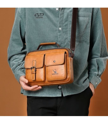 کیف چرمی رودوشی جیپ WEIXIER leather bag