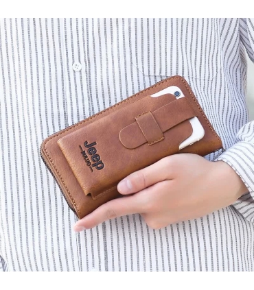 کیف چرمی دستی و جای موبایل جیپ Jeep leather bag A762