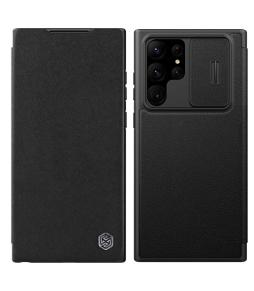 کیف نیلکین اس23 اولترا S23 Ultra مدل Nillkin Qin Pro Plain Leather + Cloth