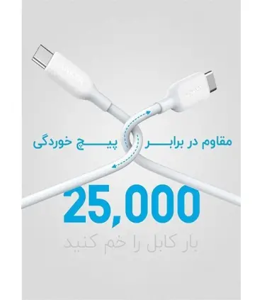 کابل شارژ تایپ سی به تایپ سی انکر مدل PowerLine III Flow A8553طول 1.8 متر