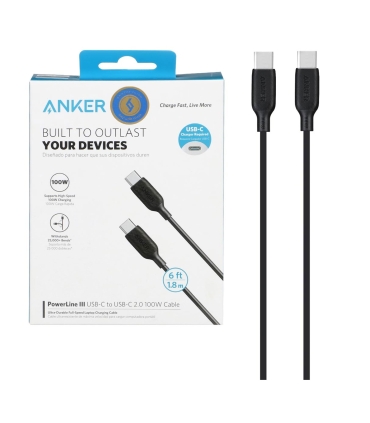 خرید کابل تبدیل USB-C به USB-C انکر مدل PowerLine III A8856 طول 1.8 متر