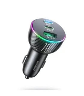 شارژر فندکی 3 پورت جویروم Joyroom JR-CL26 Car Charger 70W
