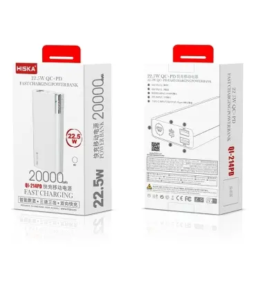 پاوربانک هیسکا مدل QI-214PD ظرفیت 20000 میلی آمپر