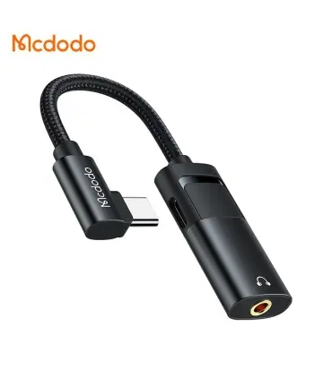 تبدیل تایپ سی به جک 3.5 میلیمتری AUX+پورت تایپ سی مک دودو مدل Mcdodo CA-1880